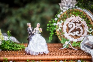 Korb für eine Silberne Hochzeit          